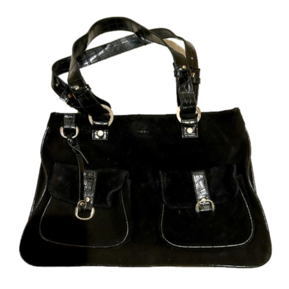 Fires black  dude leather purse